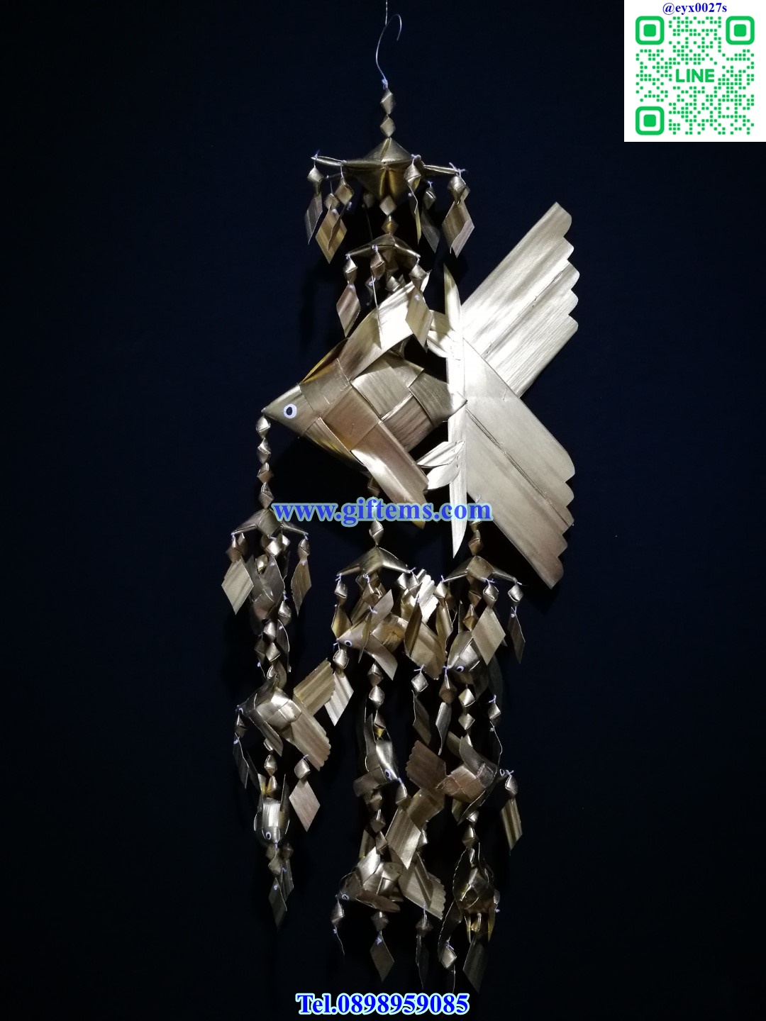 โมบายลูก 9 ตัว สีทอง