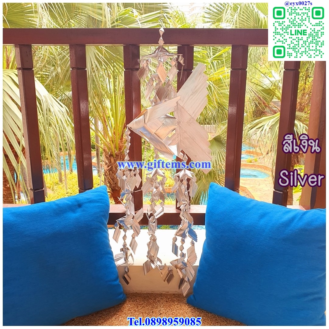 โมบายลูก 9 ตัว สีเงิน